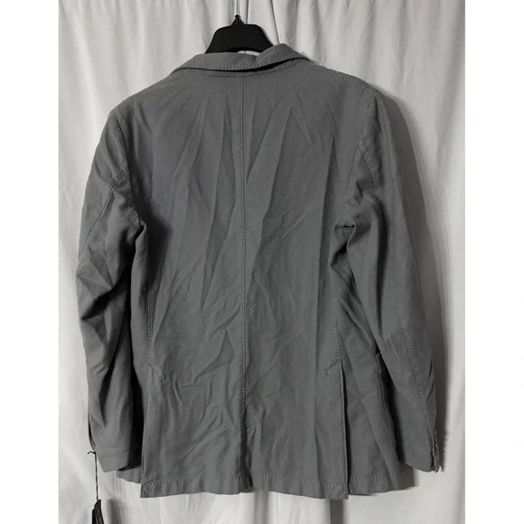 NWT San Remo Mens Long Sleeve Comfort Cotton Casual Gray Jacket Blazer‎ Size 50